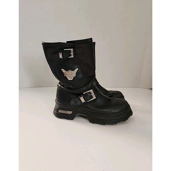 HARLEY-DAVIDSON Mens Boots Black Size 9 Engineer Leather main image 4
